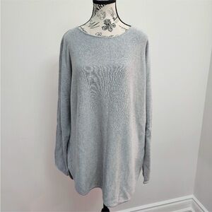 Michael Kors Pearl Gray tunic style sweater size L